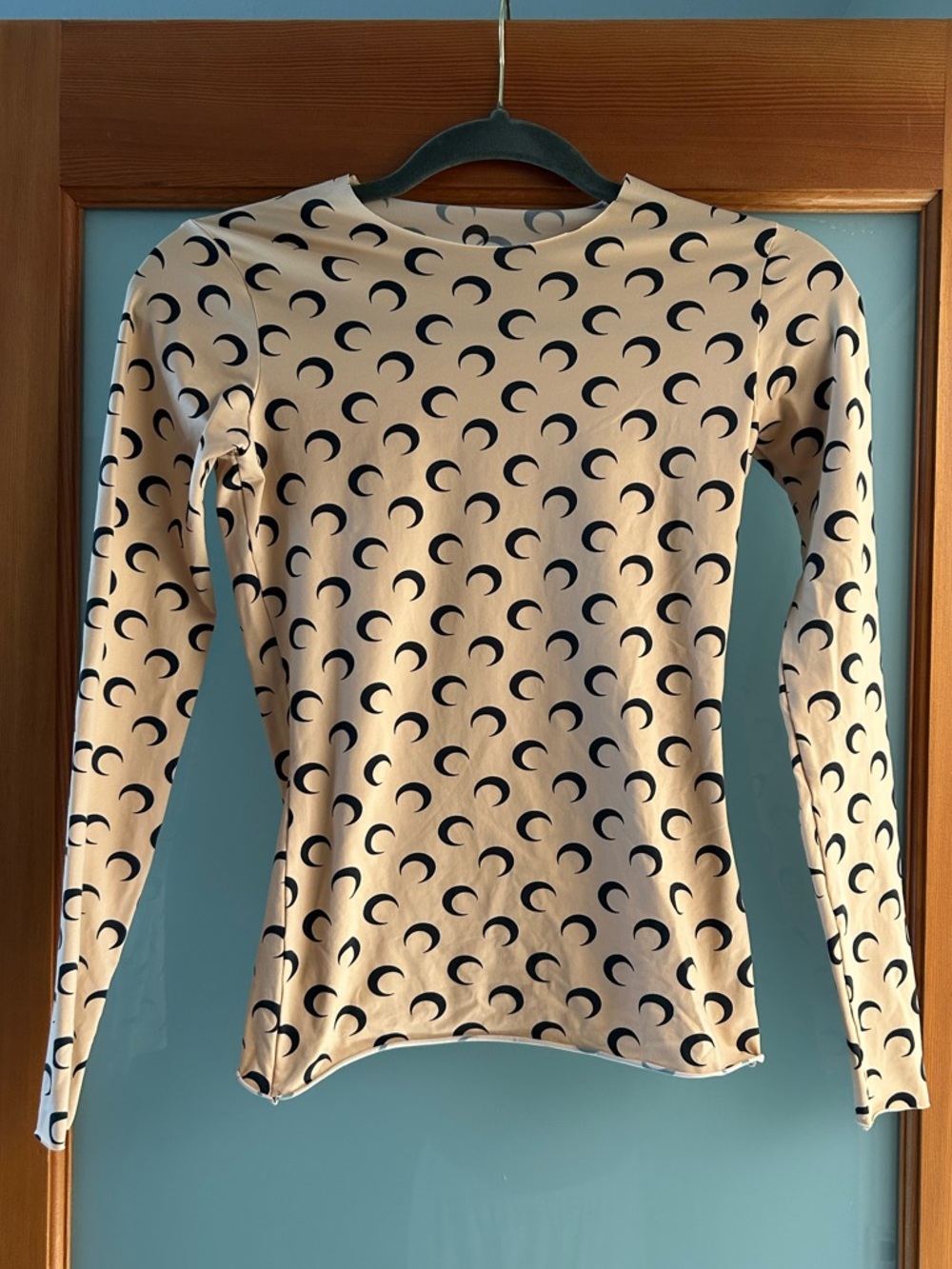 Marine Serre Borderline Crescent Moon Print Top